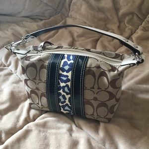 Coach Blue Leopard Print Mini bag